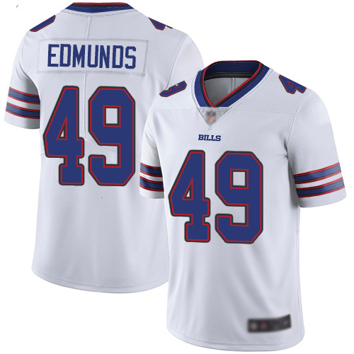 Men Buffalo Bills #49 Tremaine Edmunds White Vapor Untouchable Limited Player NFL Jersey->nfl t-shirts->Sports Accessory